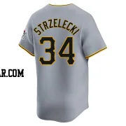 Peter Strzelecki Men's Pittsburgh Pirates Gray Limited Away Jersey