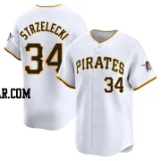 Peter Strzelecki Men's Pittsburgh Pirates White Limited Home Jersey