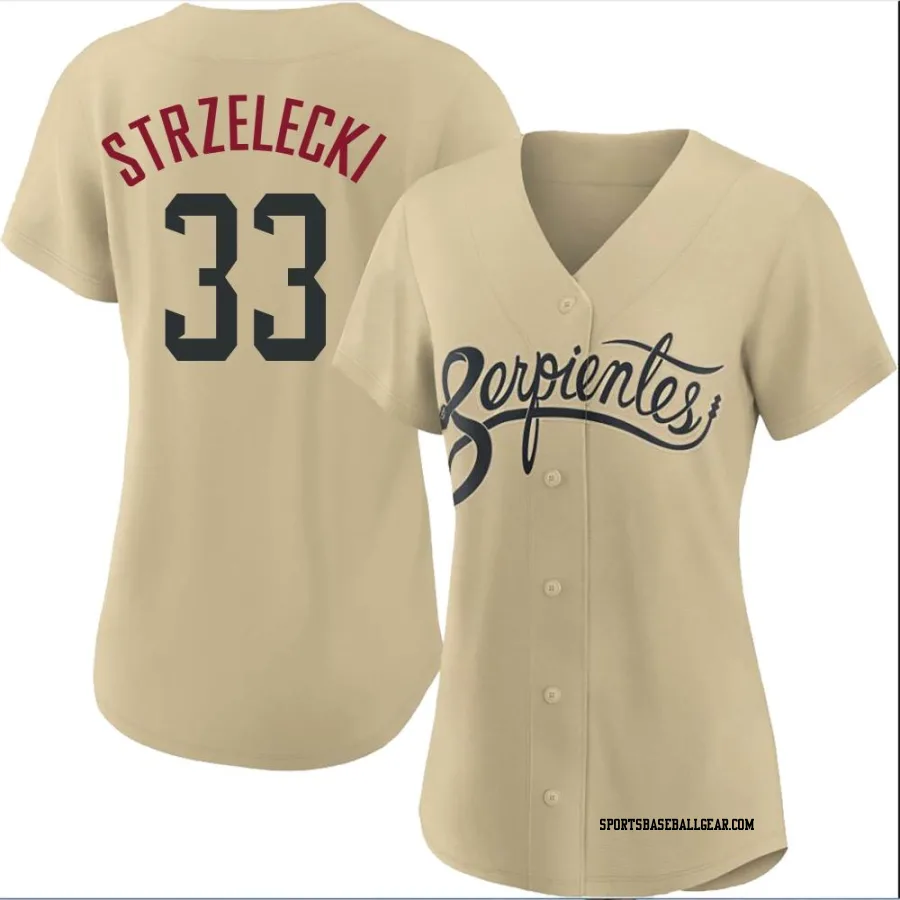 Peter Strzelecki Women's Arizona Diamondbacks Gold Replica 2021 City Connect Cool Base Jersey