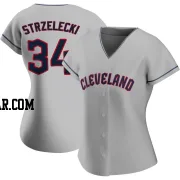 Peter Strzelecki Women's Cleveland Guardians Gray Authentic Road Jersey