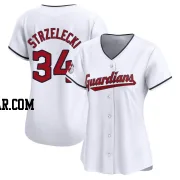 Peter Strzelecki Women's Cleveland Guardians White Limited Home Jersey