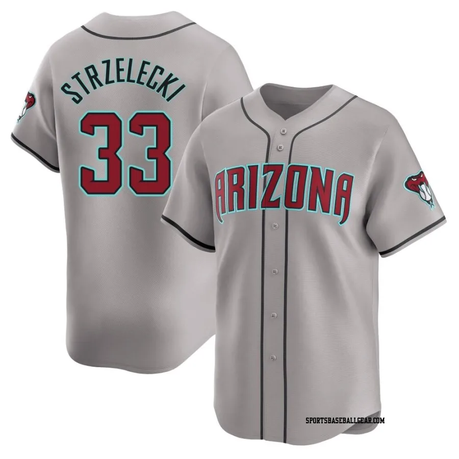 Peter Strzelecki Youth Arizona Diamondbacks Gray Limited Away Jersey