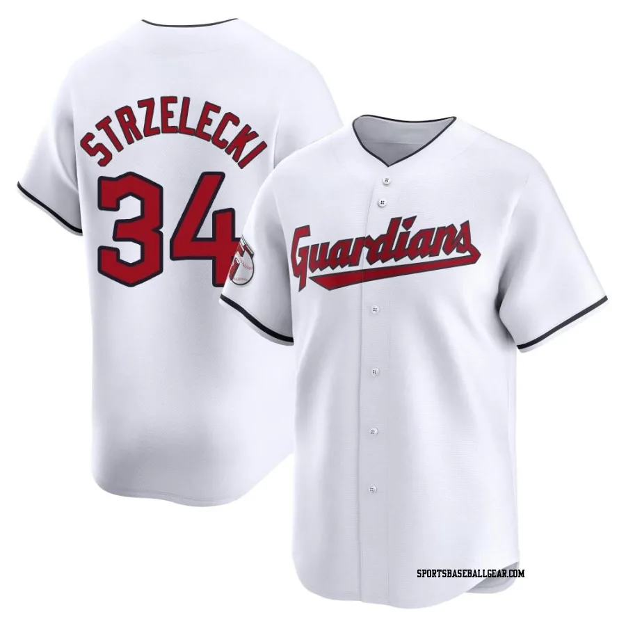 Peter Strzelecki Youth Cleveland Guardians White Limited Home Jersey