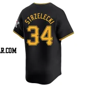 Peter Strzelecki Youth Pittsburgh Pirates Black Limited Alternate Jersey