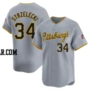 Peter Strzelecki Youth Pittsburgh Pirates Gray Limited Away Jersey