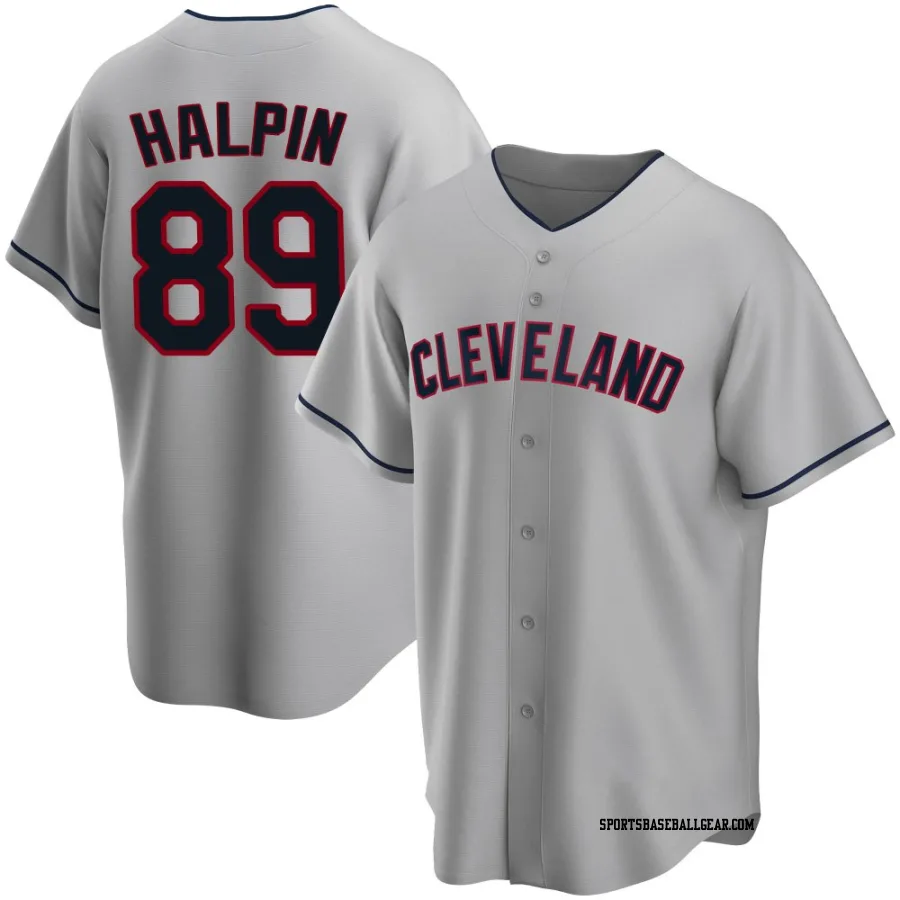 Petey Halpin Men's Cleveland Guardians Gray Replica Road Jersey