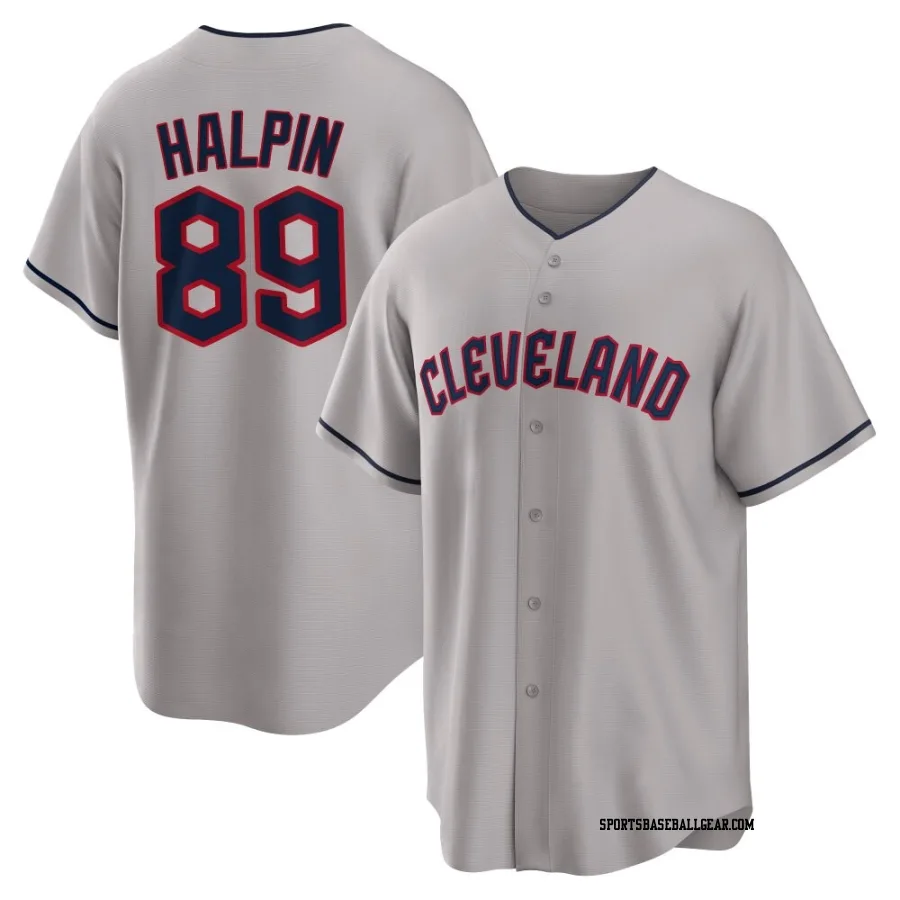 Petey Halpin Men's Cleveland Guardians Gray Replica Road Jersey