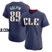 Petey Halpin Men's Cleveland Guardians Navy Elite 2024 City Connect Jersey