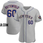 Peyton Battenfield Men's New York Mets Gray Authentic Road Jersey