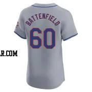 Peyton Battenfield Men's New York Mets Gray Elite Road Jersey