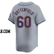 Peyton Battenfield Men's New York Mets Gray Limited Away Jersey