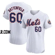 Peyton Battenfield Men's New York Mets White Elite Home Patch Jersey