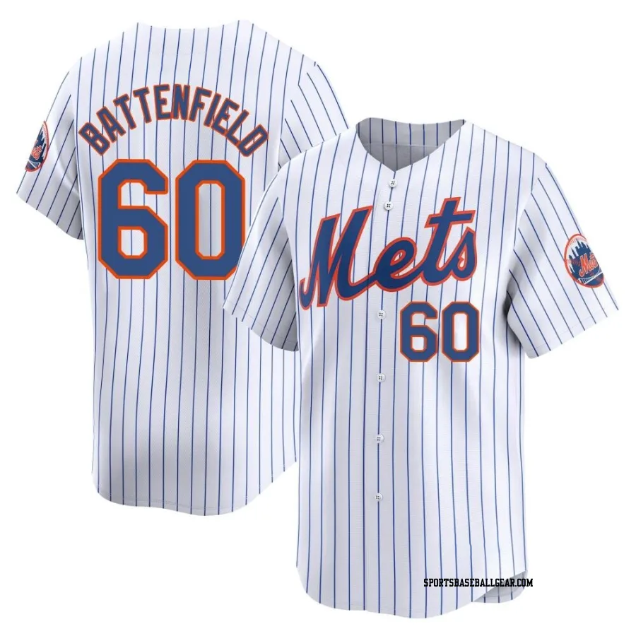 Peyton Battenfield Men's New York Mets White Limited Home Jersey