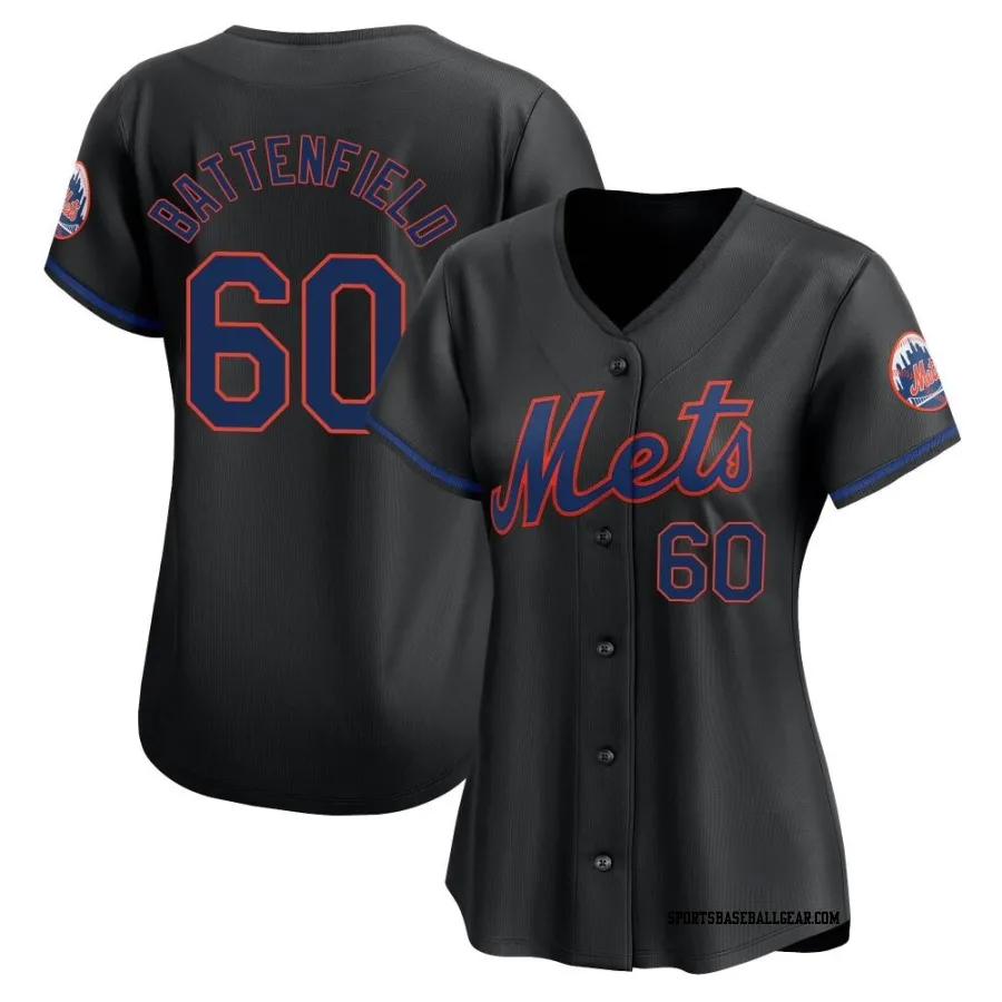 Peyton Battenfield Women's New York Mets Black Limited Alternate Jersey