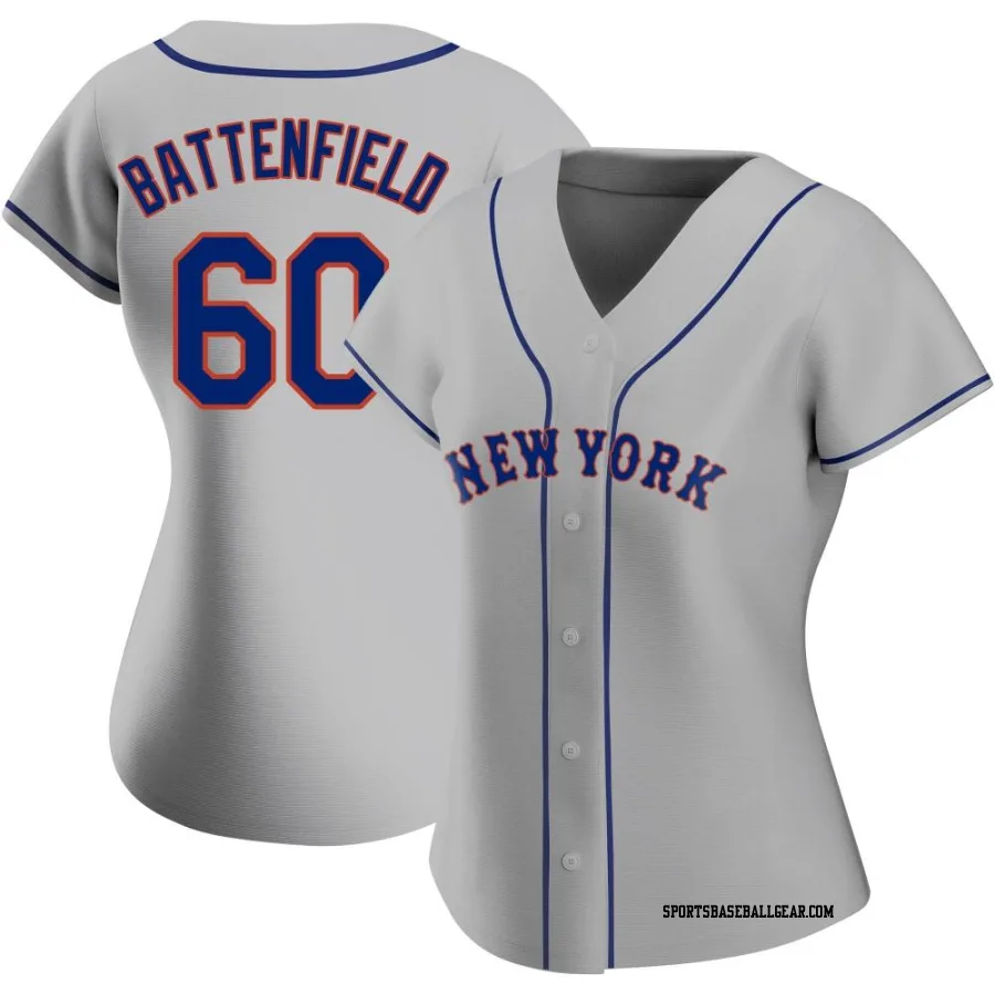 Peyton Battenfield Women's New York Mets Gray Replica Road Jersey