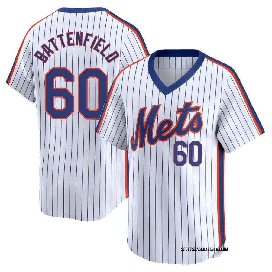 Peyton Battenfield Youth New York Mets White Limited Cooperstown Collection Jersey