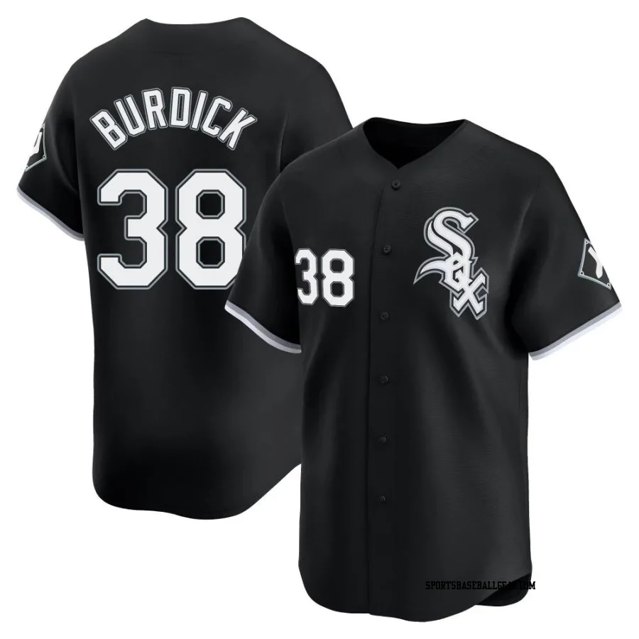 Peyton Burdick Men's Chicago White Sox Black Limited Alternate Jersey