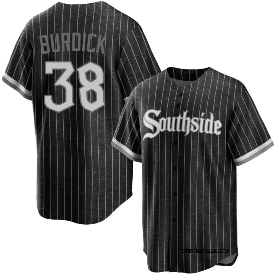 Peyton Burdick Men's Chicago White Sox Black Replica 2021 City Connect Jersey