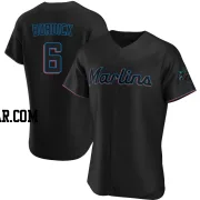 Peyton Burdick Men's Miami Marlins Black Authentic Alternate Jersey