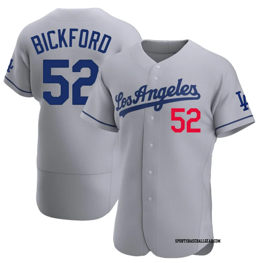 Phil Bickford Men's Los Angeles Dodgers Gray Authentic Away Jersey