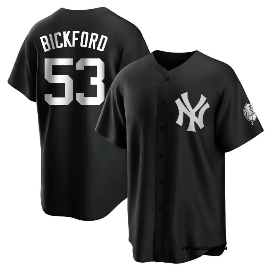 Phil Bickford Men's New York Yankees Black/White Replica Jersey