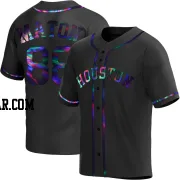 Phil Maton Men's Houston Astros Black Holographic Replica Alternate Jersey