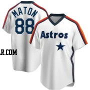 Phil Maton Men's Houston Astros White Replica Home Cooperstown Collection Team Jersey