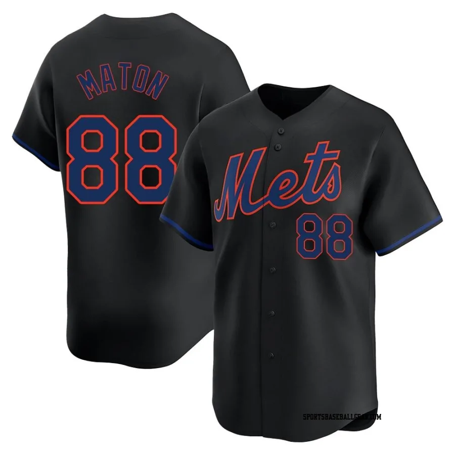 Phil Maton Men's New York Mets Black Limited Alternate Jersey