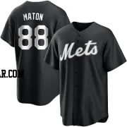 Phil Maton Men's New York Mets Black/White Replica Jersey