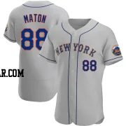 Phil Maton Men's New York Mets Gray Authentic Road Jersey