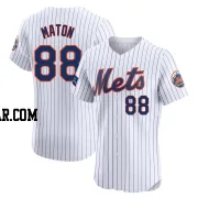 Phil Maton Men's New York Mets White Elite Home Patch Jersey