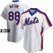 Phil Maton Men's New York Mets White Replica Home Cooperstown Collection Jersey