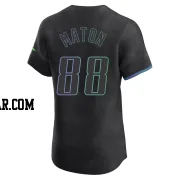 Phil Maton Men's Tampa Bay Rays Charcoal Elite 2024 City Connect Jersey