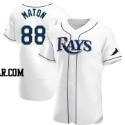 Phil Maton Men's Tampa Bay Rays White Authentic Home Jersey