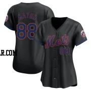 Phil Maton Women's New York Mets Black Limited Alternate Jersey