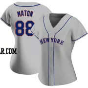 Phil Maton Women's New York Mets Gray Authentic Road Jersey