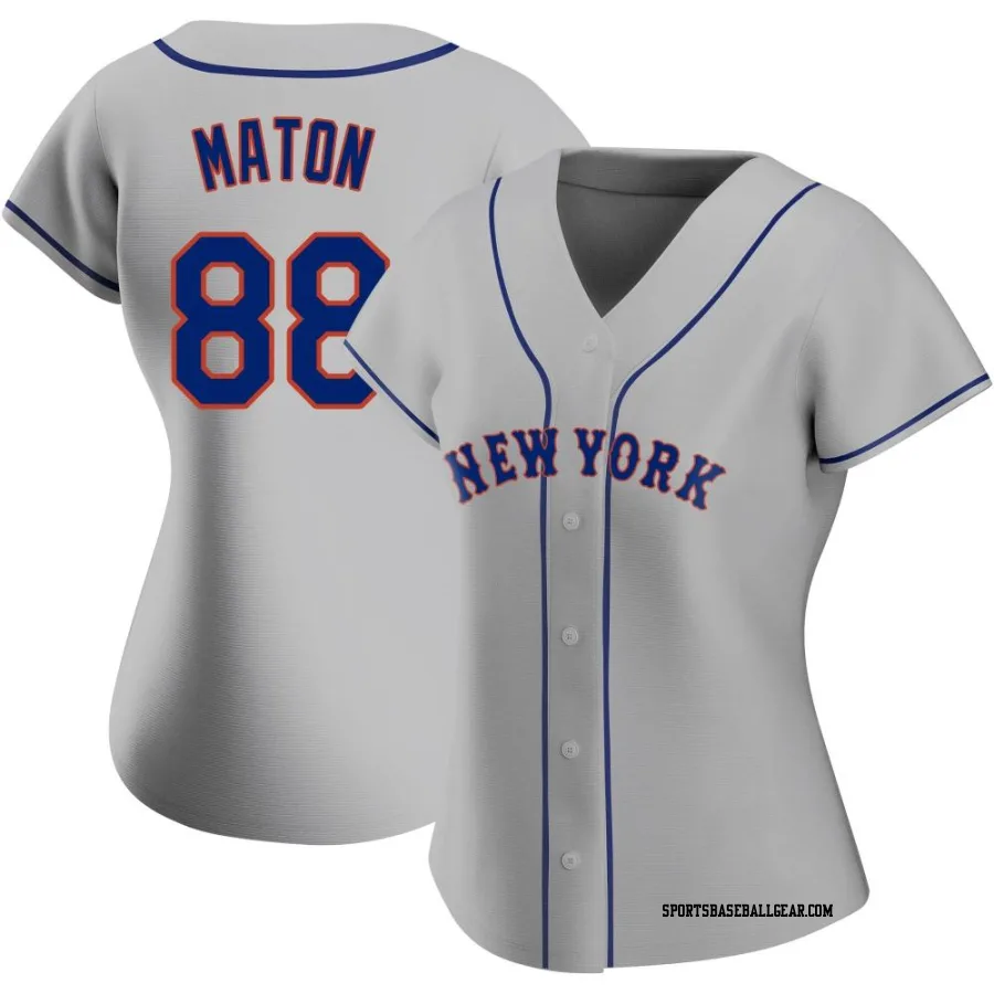 Phil Maton Women's New York Mets Gray Authentic Road Jersey