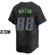 Phil Maton Youth Tampa Bay Rays Charcoal Limited 2024 City Connect Jersey