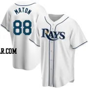 Phil Maton Youth Tampa Bay Rays White Replica Home Jersey