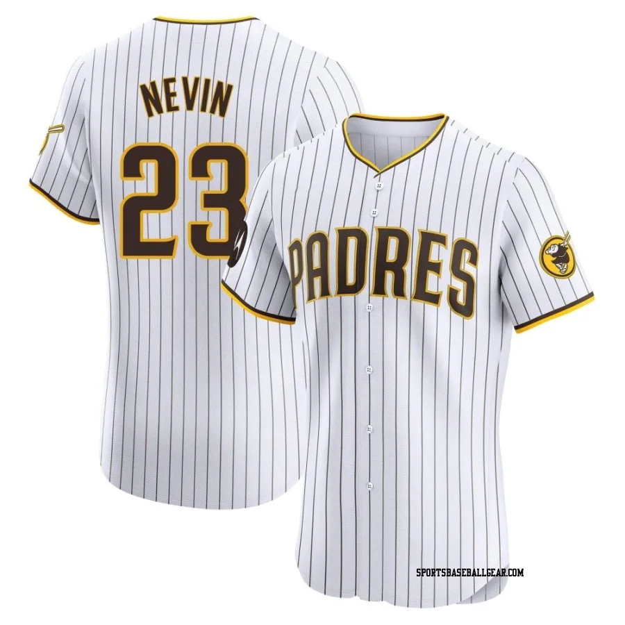 Phil Nevin Men's San Diego Padres White Elite Home Patch Jersey