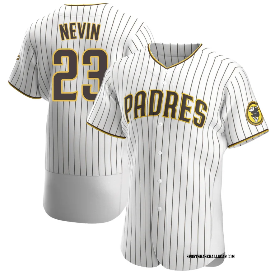 Phil Nevin Men's San Diego Padres White/Brown Authentic Home Jersey