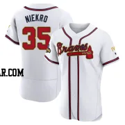 Phil Niekro Men's Atlanta Braves Gold Authentic White 2022 Program Jersey