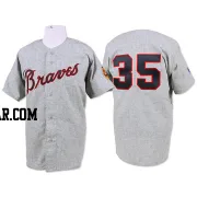 Phil Niekro Men's Atlanta Braves Grey Authentic 1969 Throwback Jersey