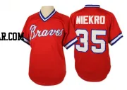 Phil Niekro Men's Atlanta Braves Red Authentic 1980 Throwback Jersey