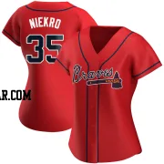 Phil Niekro Women's Atlanta Braves Red Replica Alternate Jersey