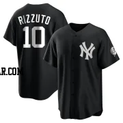 Phil Rizzuto Men's New York Yankees Black/White Replica Jersey