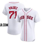 Phillips Valdez Men's Boston Red Sox White Elite Home Patch Jersey