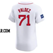 Phillips Valdez Men's Boston Red Sox White Elite Home Patch Jersey