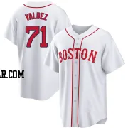 Phillips Valdez Men's Boston Red Sox White Replica 2021 Patriots' Day Jersey