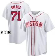 Phillips Valdez Youth Boston Red Sox White Replica 2021 Patriots' Day Jersey